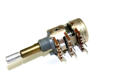 Alps 20KA Triple Gang Potentiometer, concentric shaft with detent