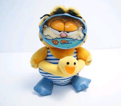 Vintage Garfield Scuba Diver Plush Dakin Mask Duck Flippers Fun Farm Collectible