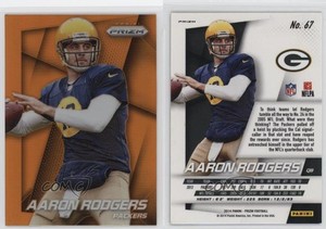 2014 Panini Prizm Orange Prizm Aaron Rodgers #67