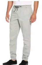 New Hurley Men's Pacer Stretch Twill Elastic Cuffs Jogger light grey Small M13 