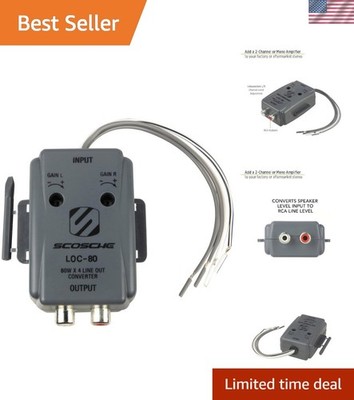 Compact Line Output Converter - Elevate Your Car's Sound Quality Effortlessly