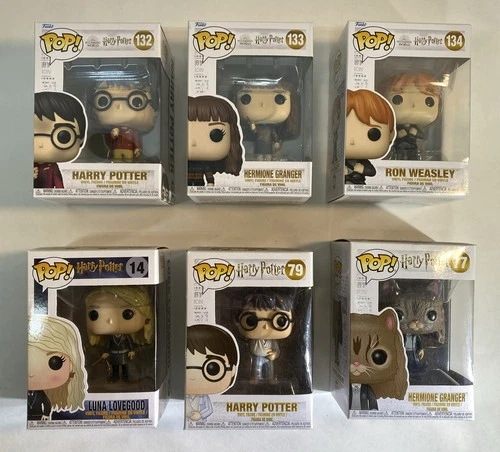 Funko Pop Harry Potter Lot of 6 134 133 132 14 79 77 Lovegood Granger Weasley