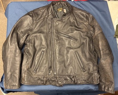 Vanson Leather Double Riders Jacket 46 Motorcycle Vintage USA