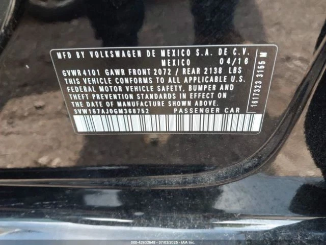 (LID ARMREST ONLY) Console Front Floor Fits 12-18 JETTA 2596423 Foto 3 de 4