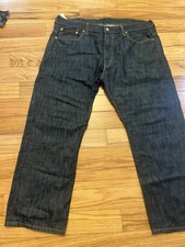 Levis 569 Mens Dark Wash Blue Denim Jeans Loo...