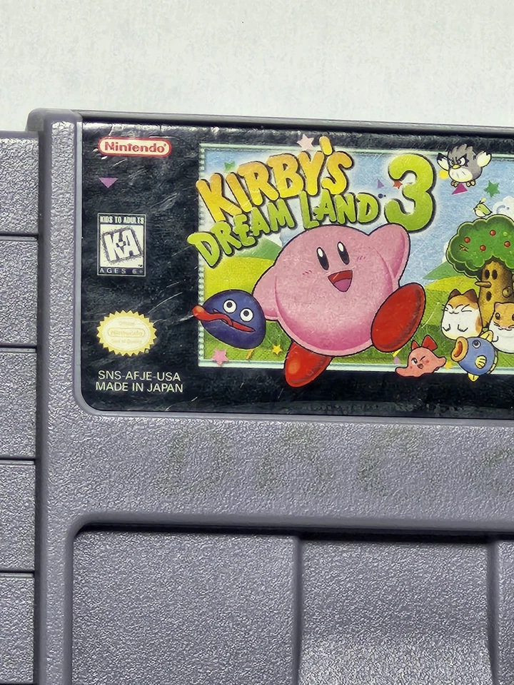 Kirby's Dream Land 3 (Super Nintendo, SNES, 1997) - Authentic! Cleaned & Tested! - Image 4 of 4