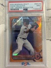 2022 Bowman Draft Chase Delauter Orange Refractor PSA 1st 