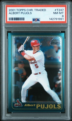2001 Topps Traded & Rookies #T247 Albert Pujols Chrome Rookie PSA 8