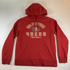 San Francisco 49ers Hoodie Sweatshirt Mens Large Red Fanatics NFL Football