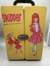 Vintage Barbie Mattel Skipper 1964 CARRY Carrying CASE Wardrobe, Yellow