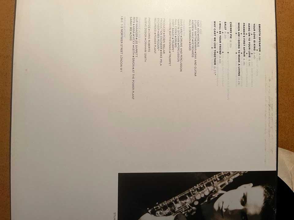 Disque vinyle Sade « Diamond Life », 1984 - Photo 4/4