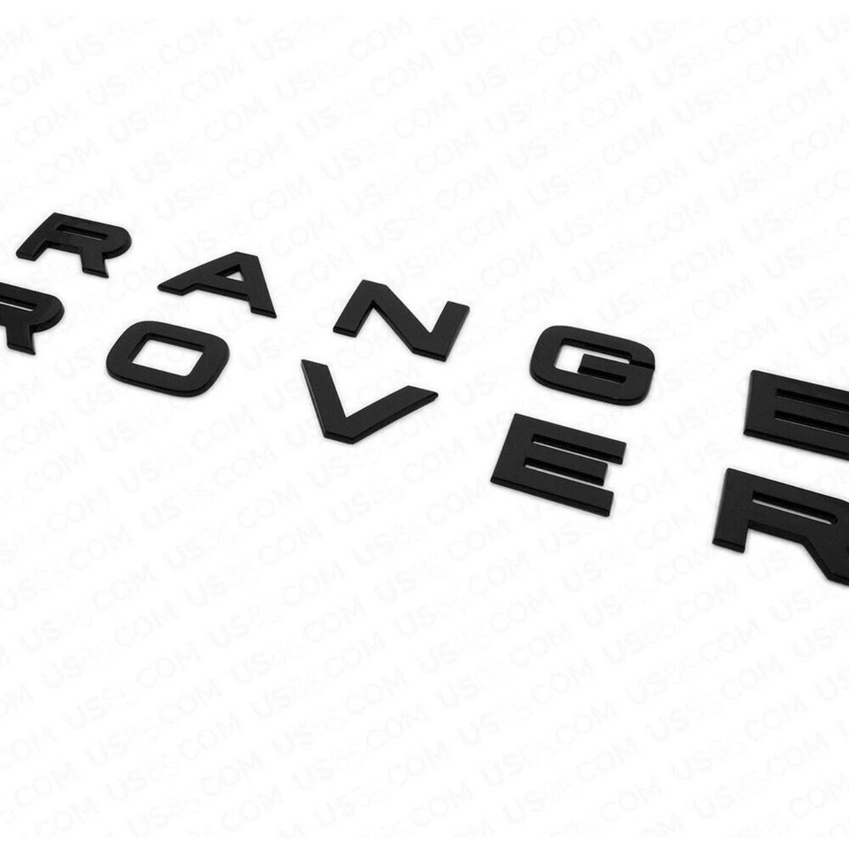 Range Rover Front Hood Nameplate Emblem Letters Badge Sport Gloss Black ...