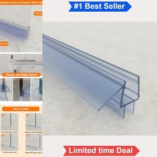 Shower Door Bottom Seal 36 Inch Clear Vinyl Drip Rail 3 8 Inch 10mm Glass Leak