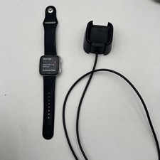 Fitbit Versa 1 Smartwatch Black Band Certifie...