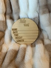 Hello world Birth Announcement, Wood Sign, Birth Announcement