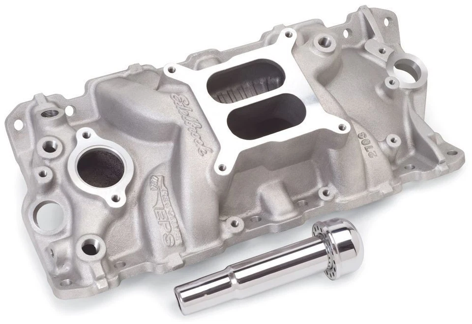 Edelbrock EDE2703 Dual Plane Aluminum Intake Manifold fits Small Block Chevy  - Image 4 of 4