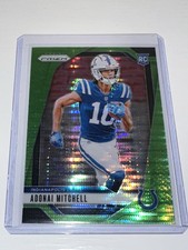 2024 Panini Prizm - Rookies Neon Green Pulsar Prizm #303 Adonai Mitchell (RC)