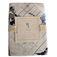 Pottery Barn Kids Sports Football Soccor Baseball Standard Pillowcase NEW