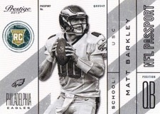 2013 Prestige NFL PASSPORT #22 Matt Barkley RC Philadelphia Eagles