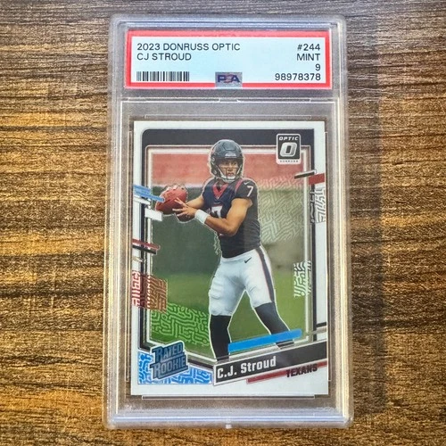 2023 Panini Donruss Optic CJ Stroud Base Rookie #244 Texans RC PSA 9 MINT