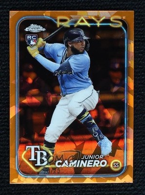 2024 Topps Chrome Sapphire Orange 13/25 Junior Caminero #628 Rookie RC 0os7