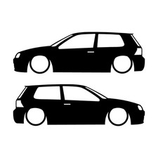 Set Of 2 Car Decal Stickers For Volkswagen Golf Mk4 Set Of 2 Car Decal Stickers For Volkswagen Golf Mk4
