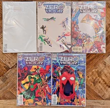 Zero Hour Crisis In Time #0-4 set five DC Comics 1994 Series NM+ direct sales