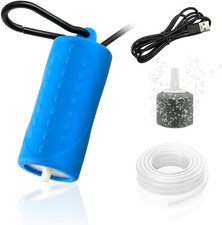 USB Mini Aquarium Air Pump Ultra Quiet Fish Tank Air Pump with Black Hanging Cla