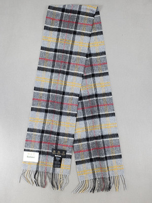NWT Barbour Lambswool and Cashmere Soft Tartan Unisex Scarf In Classic 76'' x 10''