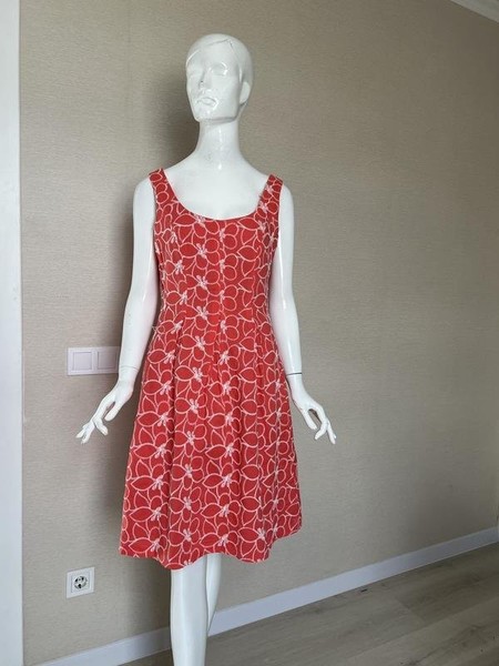 Women Nine West Dress White Cotton 40 / L / 48