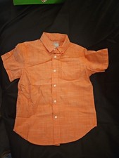Nwt Cat Jack Burnt Orange Boys Short Sleeve Button Down Shirt Size M 8