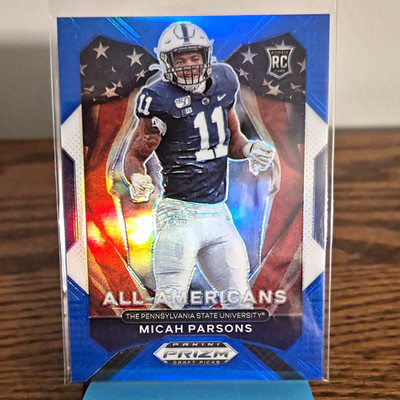 Panini 2021 Prizm Draft Picks Micah Parsons All-American Blue Prizm RC /199 #188