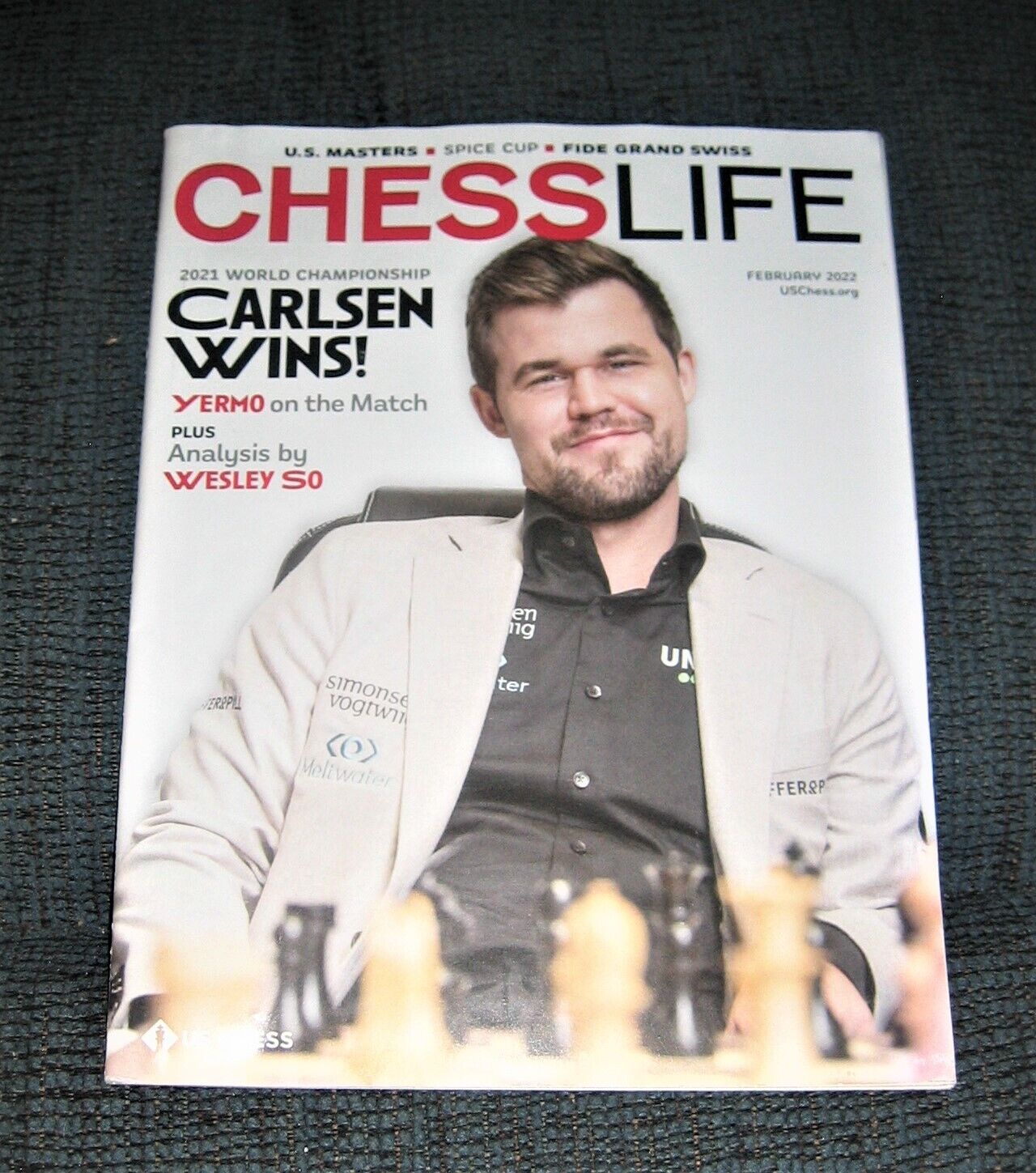 Chess Life Magazine February 2022 Magnus Carlsen Wins World Championship!