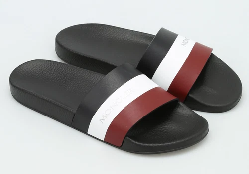 MONCLER BASILE LEATHER SLIDES SANDALEN SANDALS SCHUHE SHOES PANTOLETTEN NEW 39 - Bild 10 von 12
