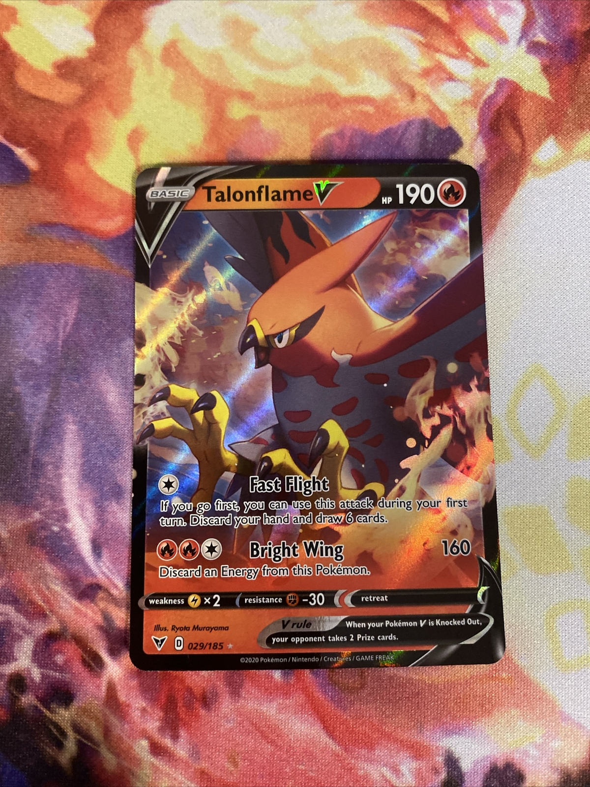 Pokemon Vivid Voltage "Talonflame V" 29/185 / Ultra Rare / Near Mint