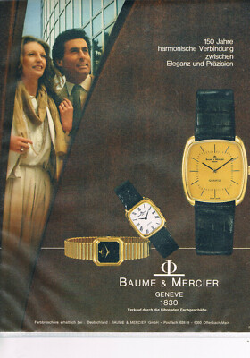 Baume & Mercier Werbeanzeige Werbung ''150 Jahre'' NG