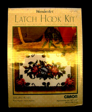NEW Sealed CARON WonderArt Latch Hook Rug Kit ELEANT ROSES 24 x 34