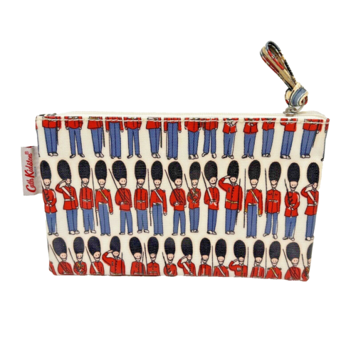 Cath Kidston London Guards PVC Reißverschluss Tasche Tasche rot weiß blau 7,5 x 4,5" - Bild 1 von 5