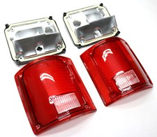 New Tail Light Lamp Lens Housing Set For 1973-1991 K5 Blazer Suburban Jimmy