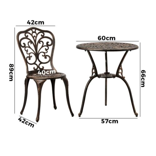 Livsip Outdoor Bistro Set Chairs Table Patio Indoor Outdoor Bistro Furniture Set - Picture 5 of 8