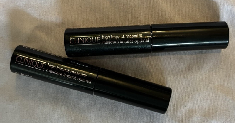 2-Pack Clinique High Impact Mascara 01 Black .14 oz/3.5mL - Travel Size - NEW