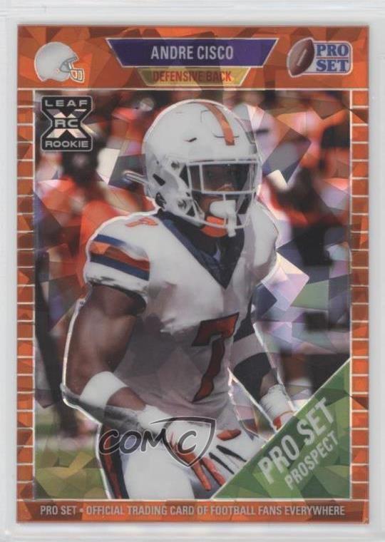 2021 Leaf Pro Set Metal Orange Crystals /7 Andre Cisco #03 Rookie RC