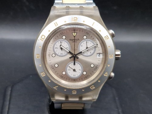 SWATCH 'IRONY' Chronograph Aluminium Mens Swiss Made 44mm Quartz Watch WR FWO - Picture 13 of 20