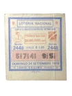 Costa Rica old lottery ticket LOTERIA POPULAR J.P.S. Sept 24th, 1978. Lot 2448.