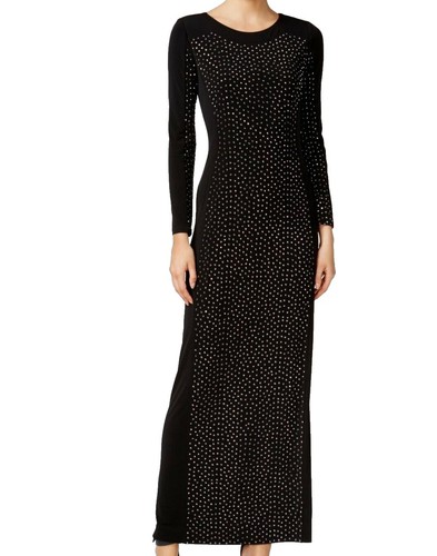 calvin klein sequin cowl back dress Calvin Klein Long Sleeve Dark Grey V Neck Sequin cowl back Cocktail Dress  Size 6