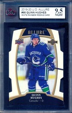2019-20 UD Allure White Rainbow #66 QUINN HUGHES Rookie KSA 9.5 NGM Canucks RC