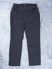 Earl Jeans Womens 8Petite Black Straight Leg Denim Low Rise Dark Bottoms Casual 