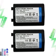 Batteria 2x 2800mah per Nikon EN-EL4 EN-EL4a D2X D2H D3 D3S D3X F6
