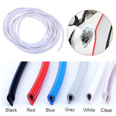 White 16ft U Shape Rubber Seal Car Door Edge Guard Molding Trim Protectors Strip