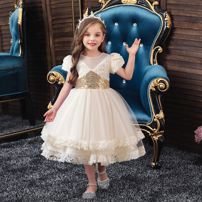 slim fit dress slacks Sweet Baby Girls Sleeveless Black and Gold Color Tail Princess Dress Toddler Prom Dress, Black and Gold / 3-4 Years (110cm) main image 0